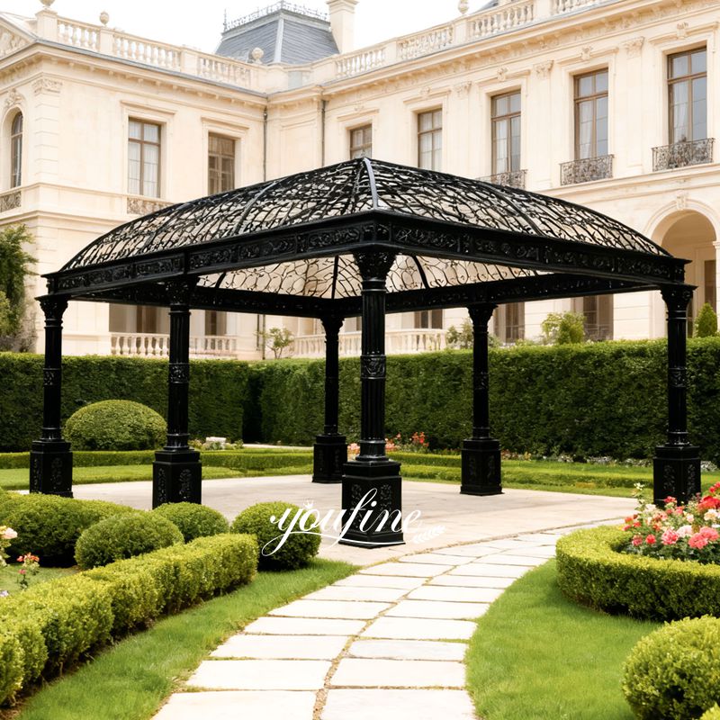 black large cast iron gazebo