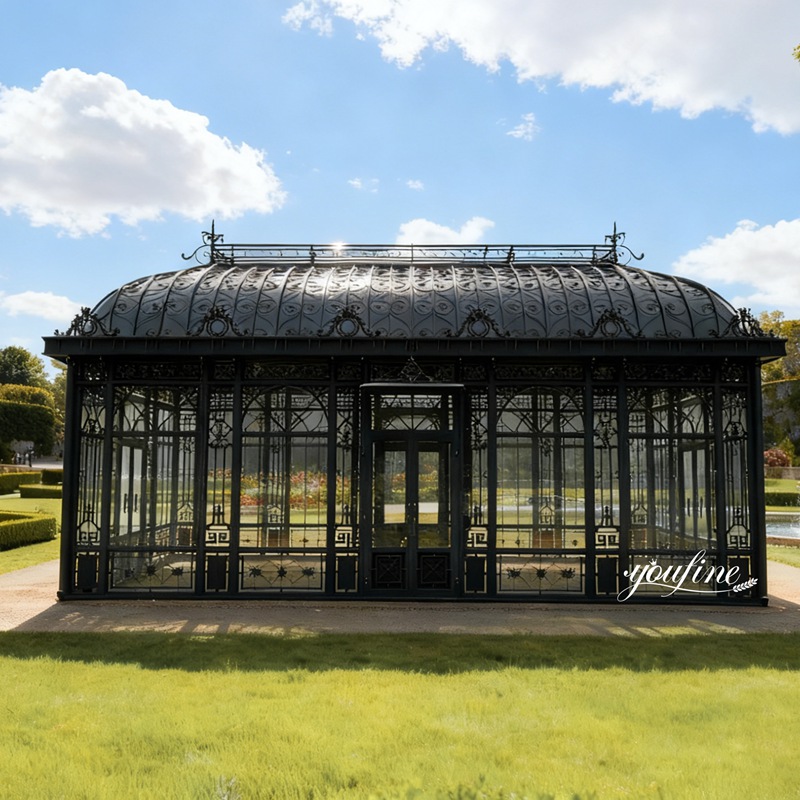 black victorian greenhouse