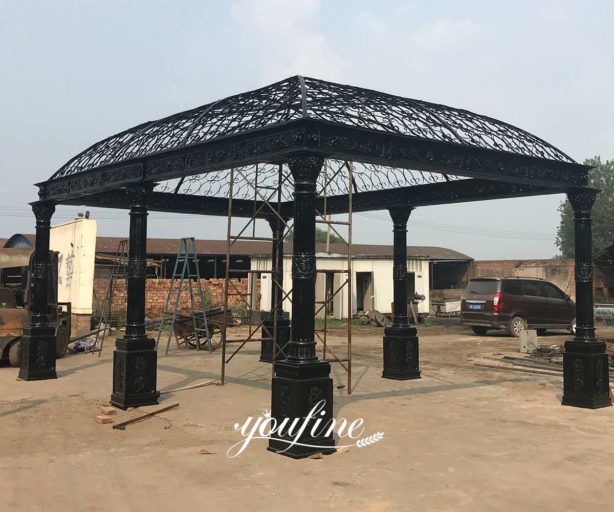 finished large cast iron gazebo