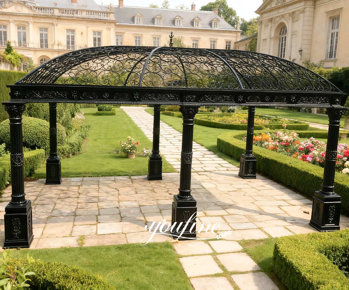 large cast iron gazebo in castle