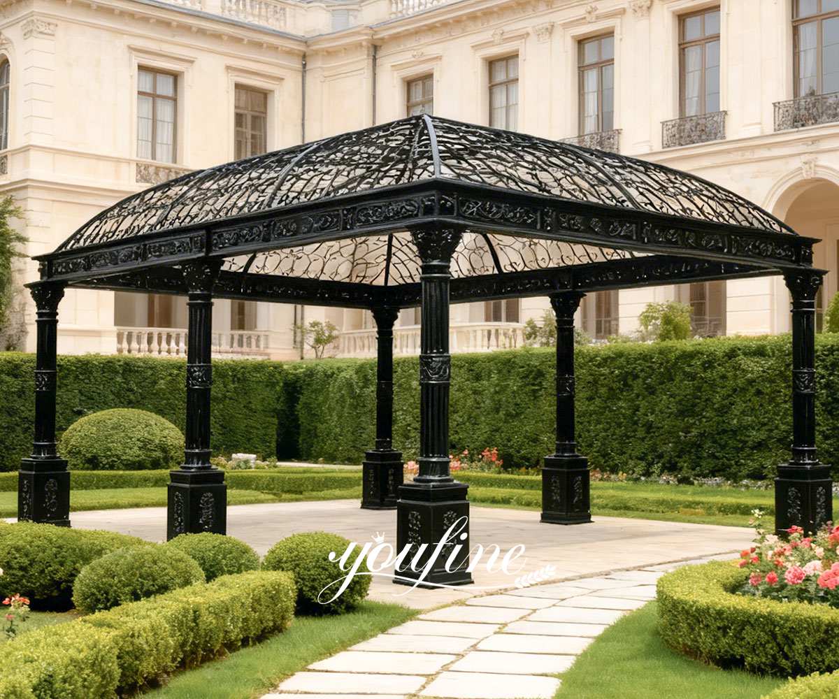 large cast iron gazebo in manor