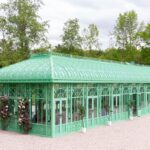 large-green-wrought-iron-conservatory