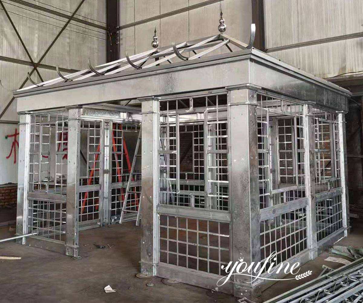 modern backyard greenhouse test installation