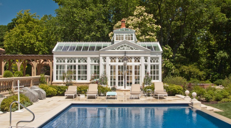 Wrought Iron Swimming Pool Conservatory