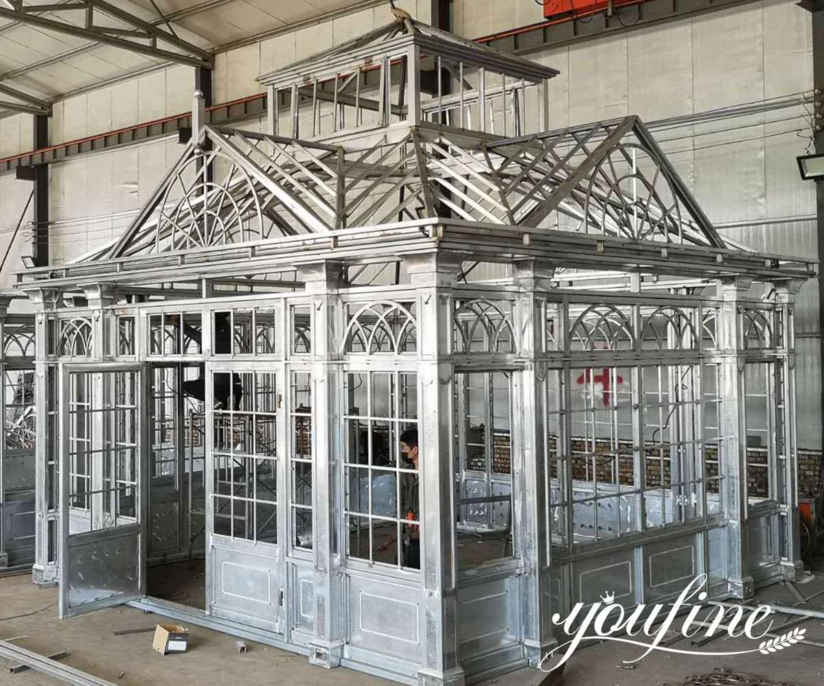 test installation of swimming pool sunroom