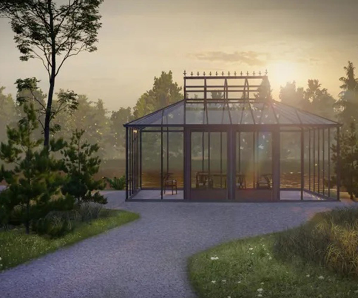 outdoor iron garden greenhouse