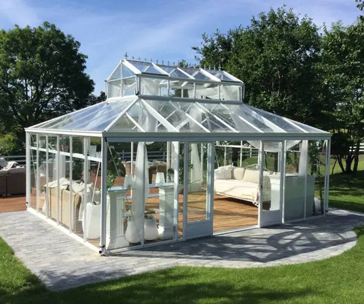 outdoor garden wrought iron greenhouse