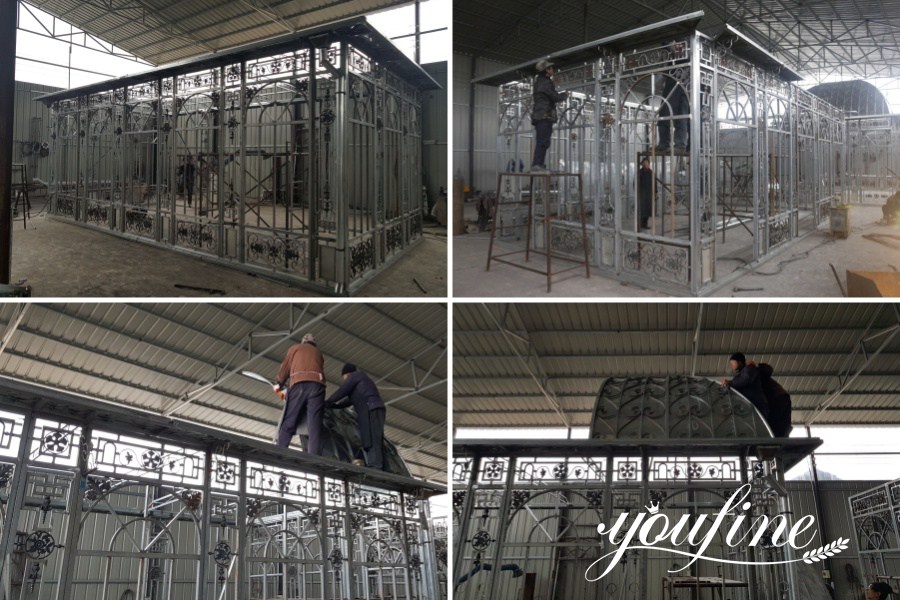 black glass greenhouse Test-installation