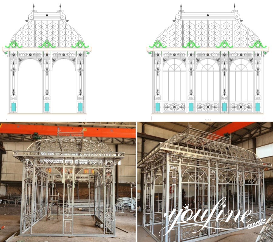 backyard greenhouse drawing and test installation