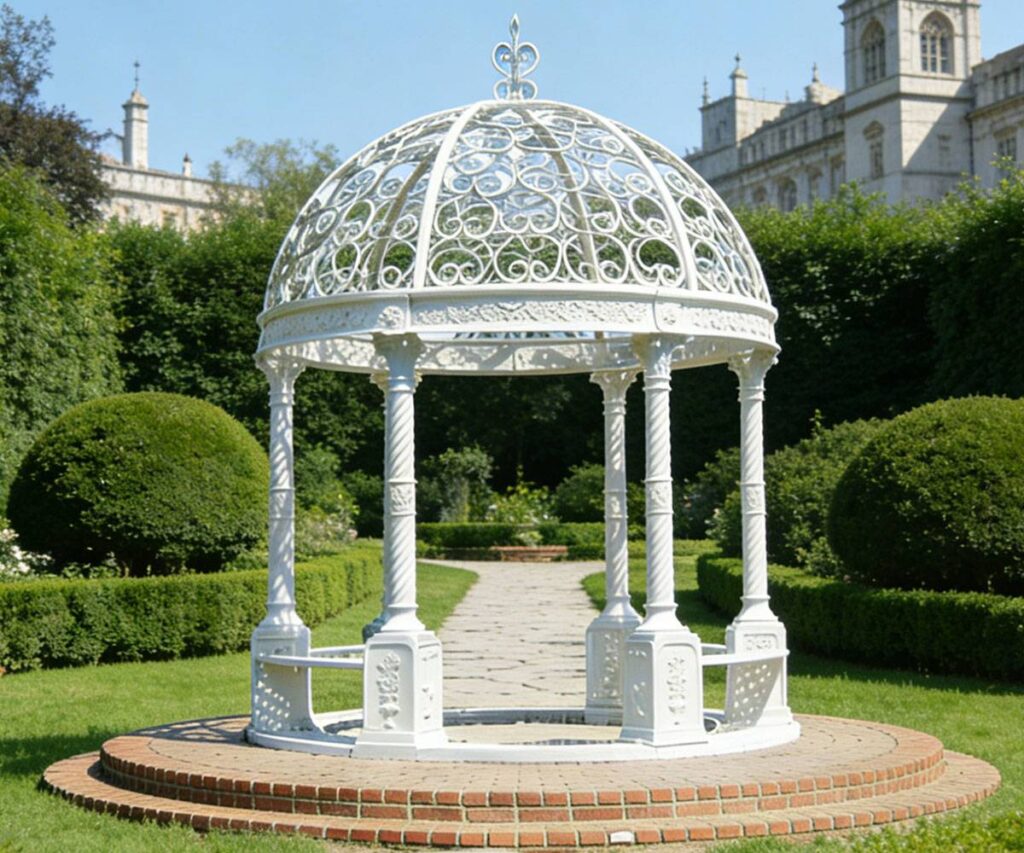big white victorian gazebo