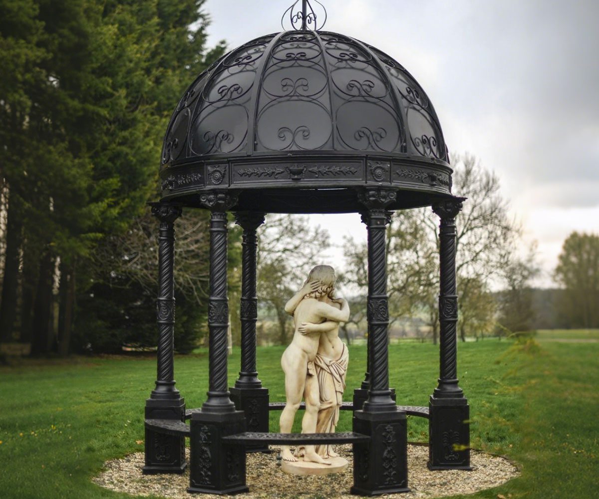 black garden gazebo