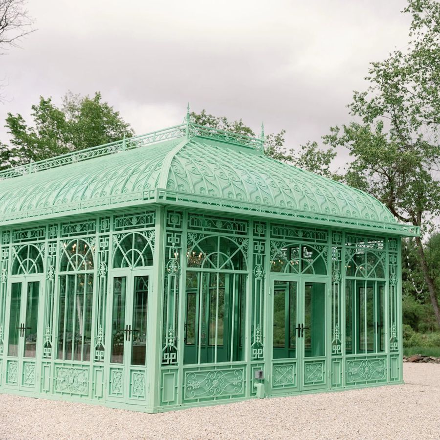 huge iron greenhouse