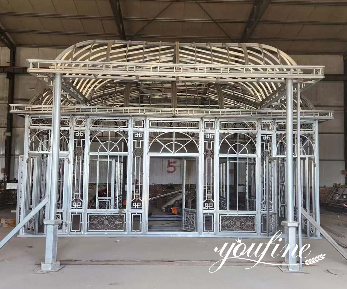 large custom glass greenhouse