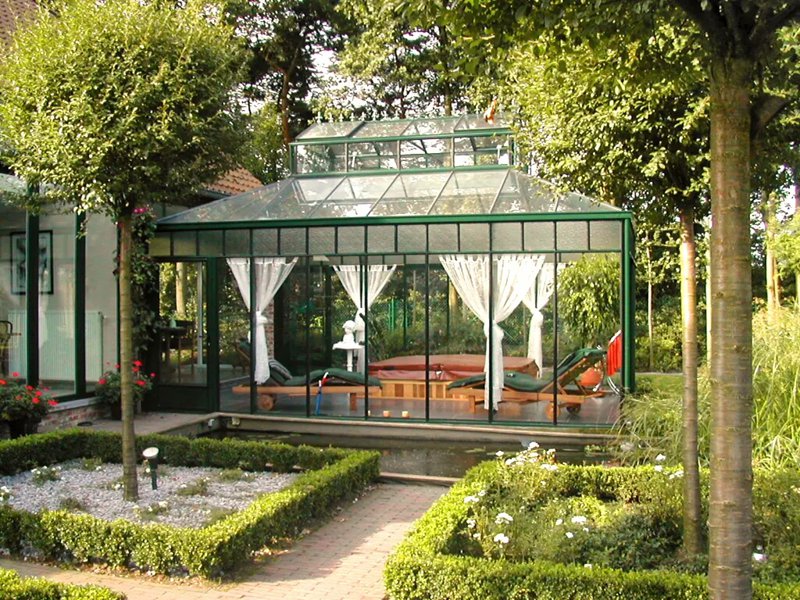 large garden iron greenhouse