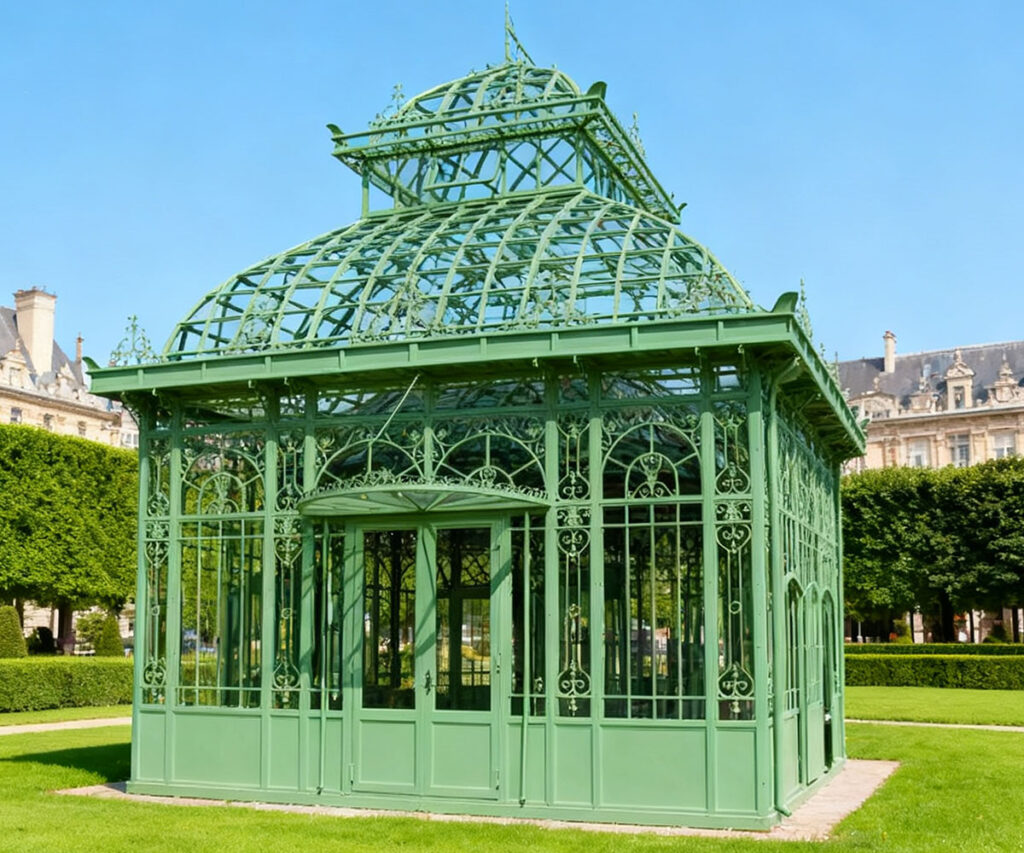 large glass greenhouse
