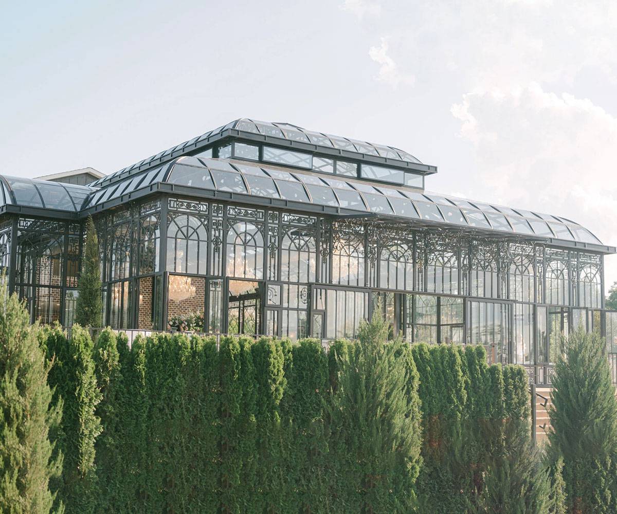 large luxury iron greenhouse