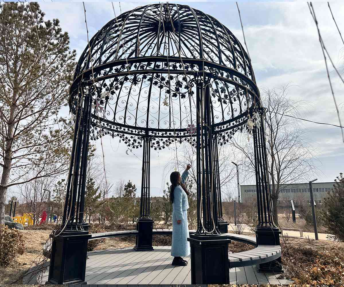 large metal round gazebo