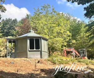 large octagonal greenhouse feedback