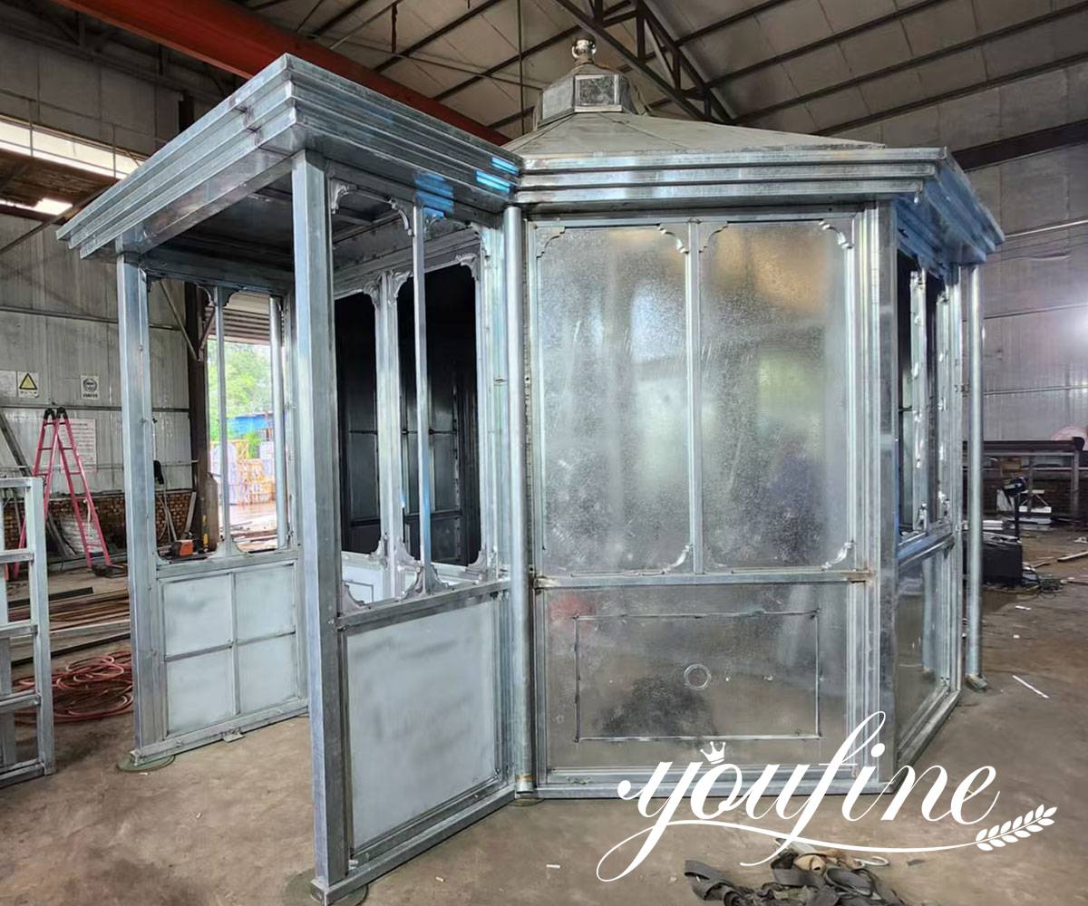 large octagonal greenhouse pre-installation