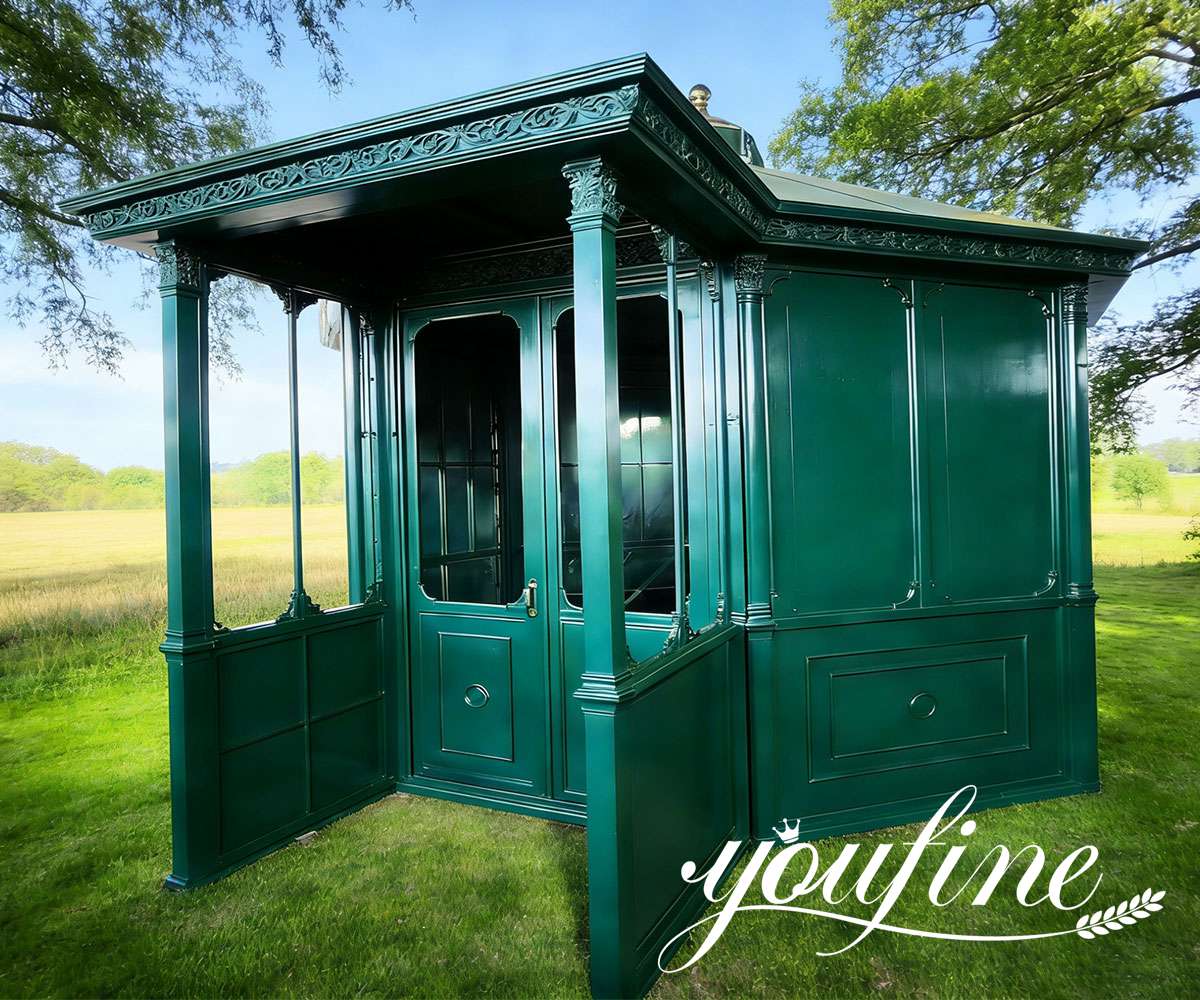 large octagonal iron greenhouse