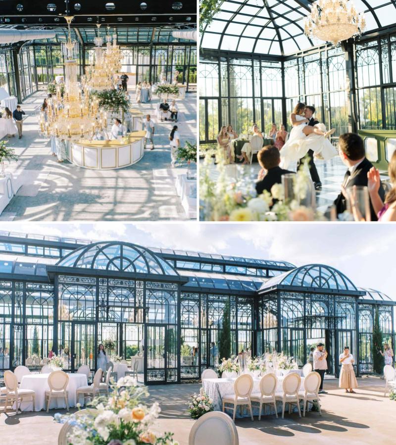 large outdoor greenhouse Wedding Venue