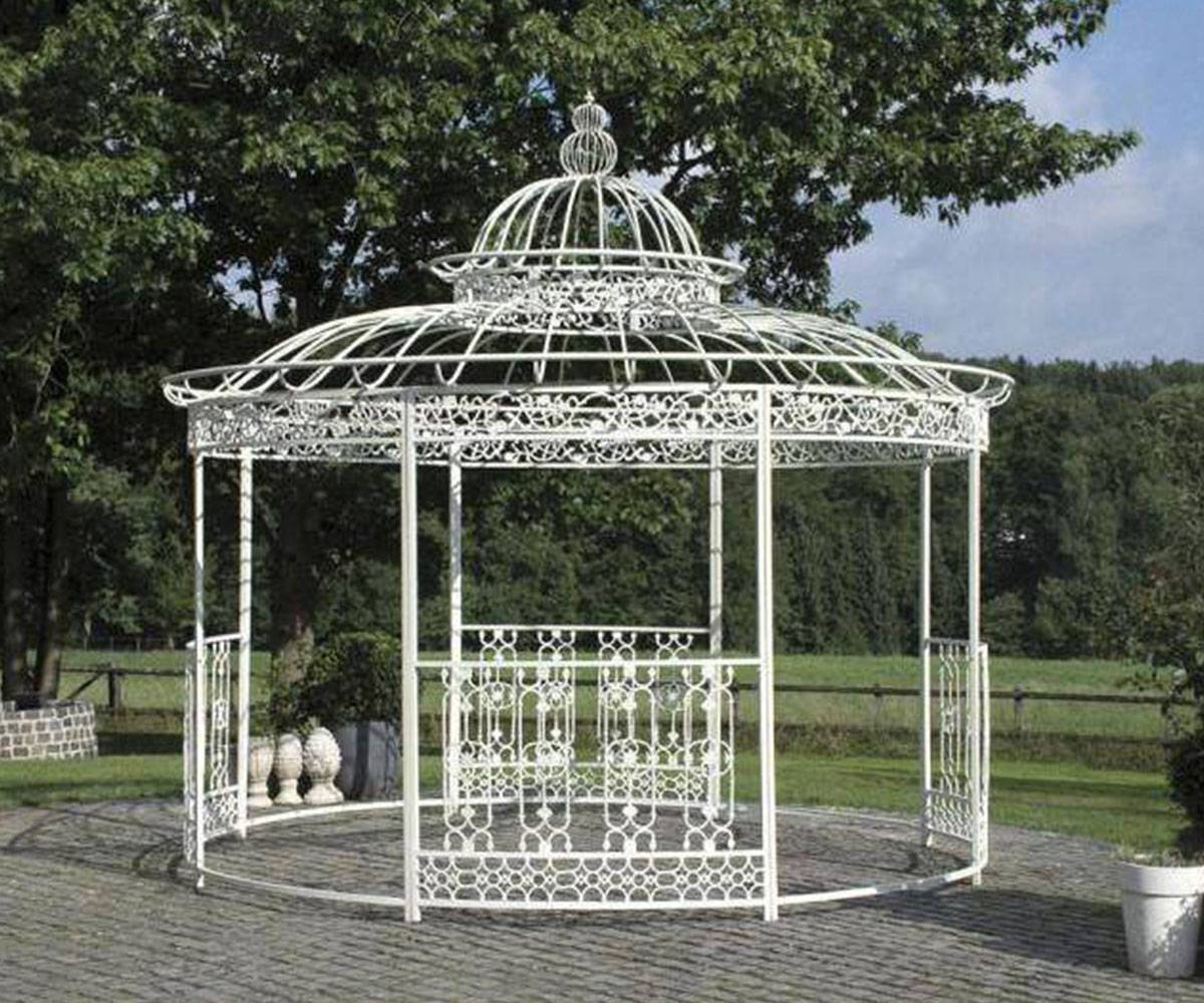large round iron gazebo