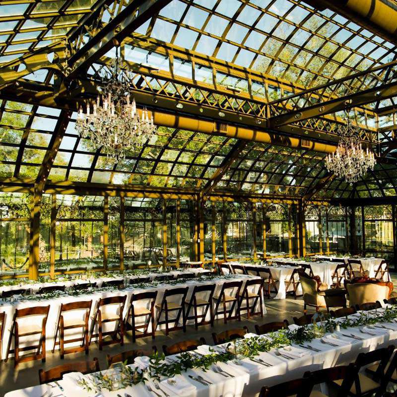 luxury glass greenhouse for wedding