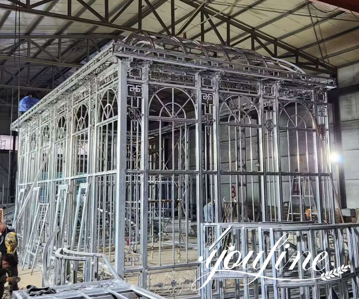 luxury lean to greenhouse pre-installation