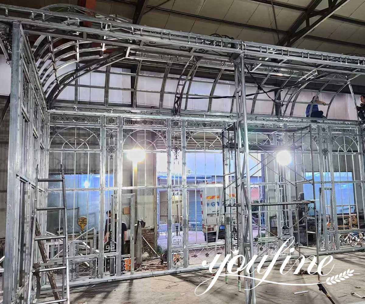 luxury lean to greenhouse test installation