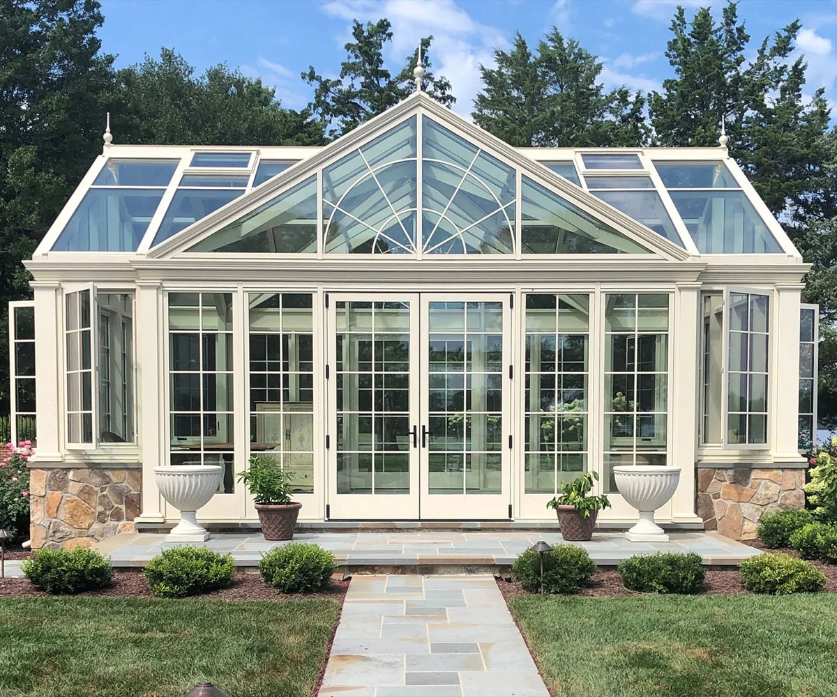 modern glass greenhouse
