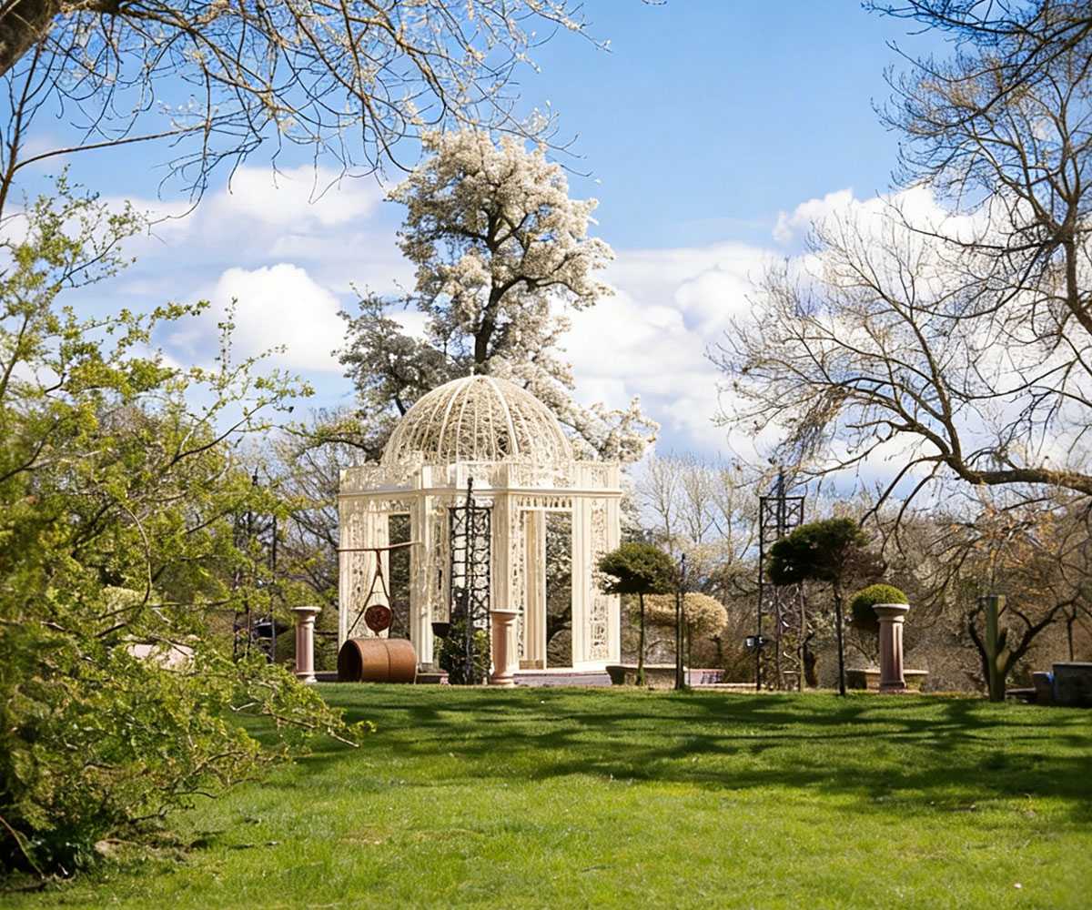 outdoor iron gazebo