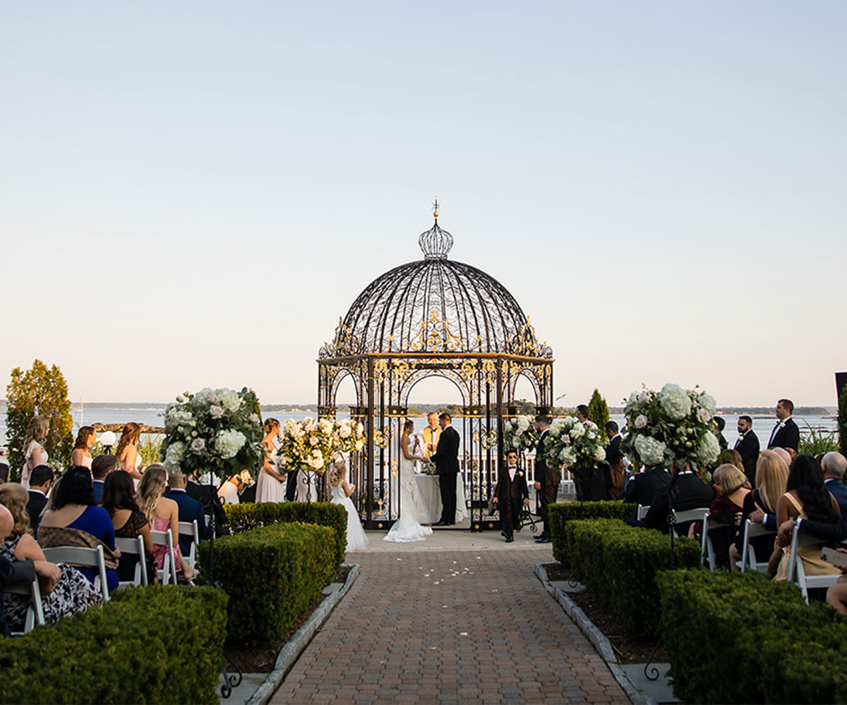 outdoor wedding iron gazebo