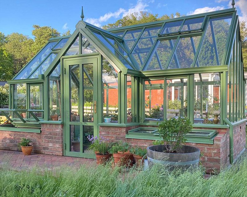 victorian brick greenhouse
