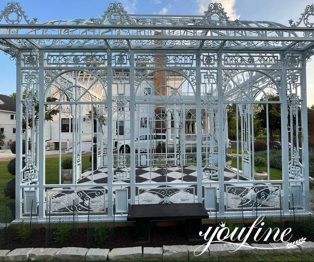 white backyard greenhouse