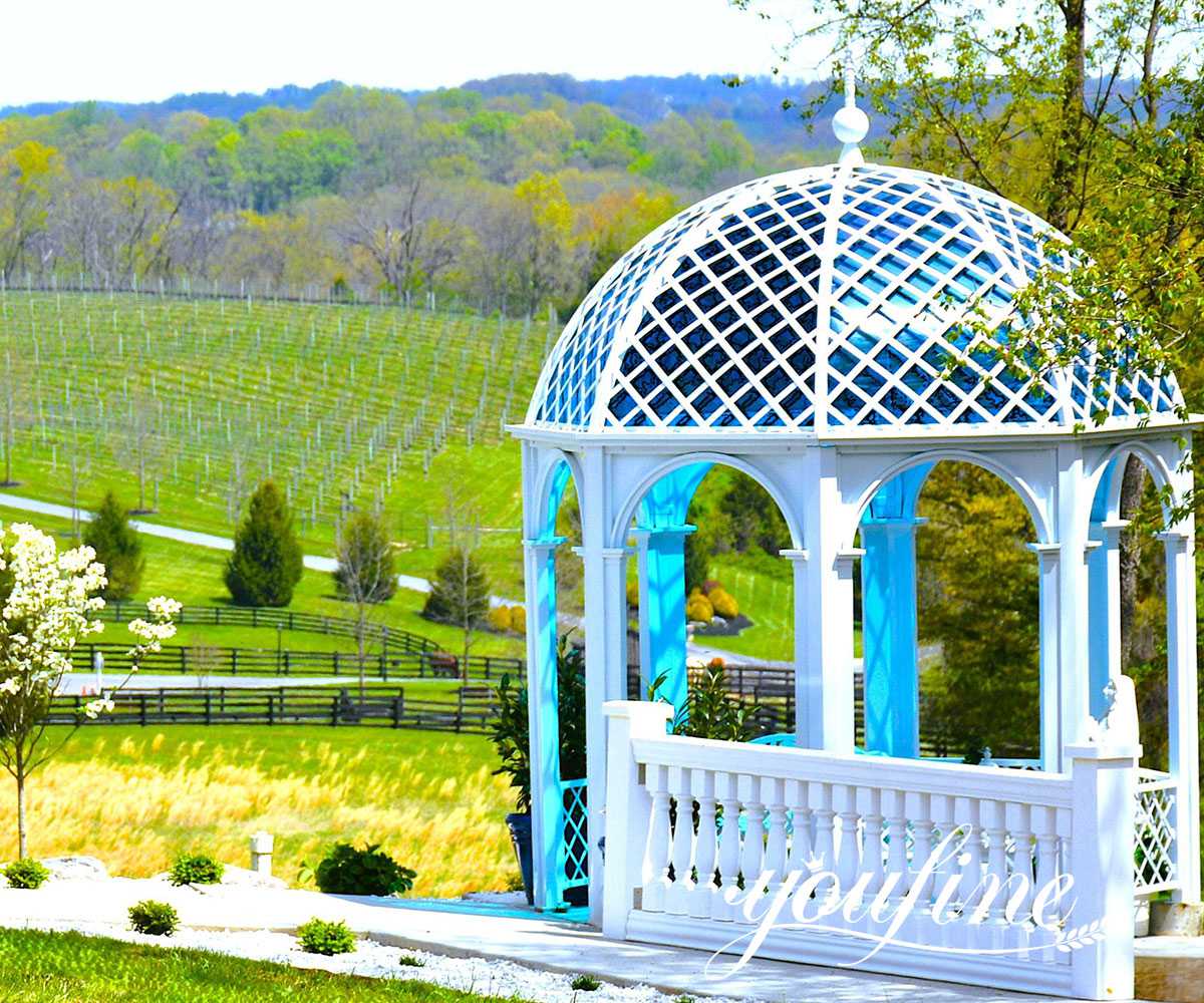 big outdoor metal gazebo