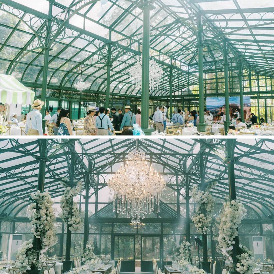 gable style greenhouse for wedding