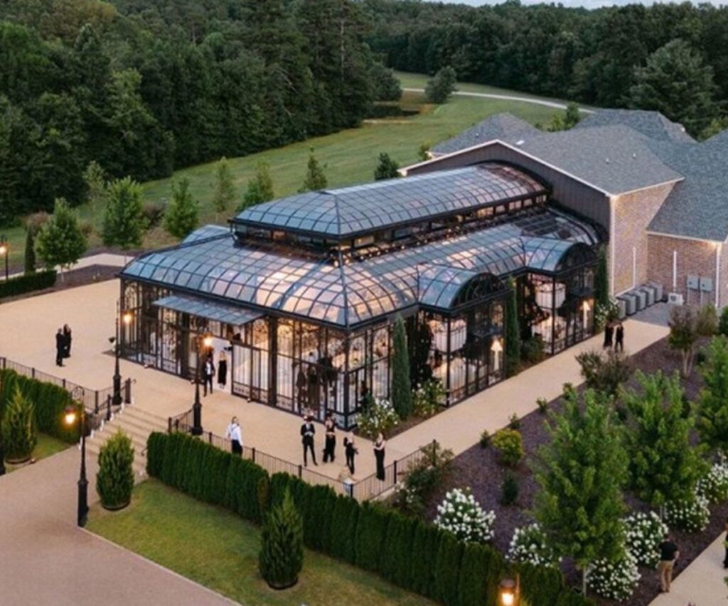 modern iron conservatory extension