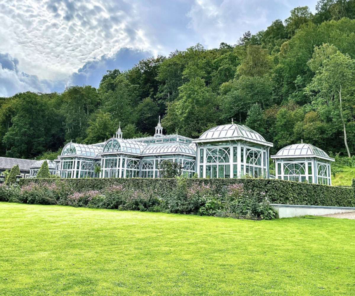 modern iron conservatory