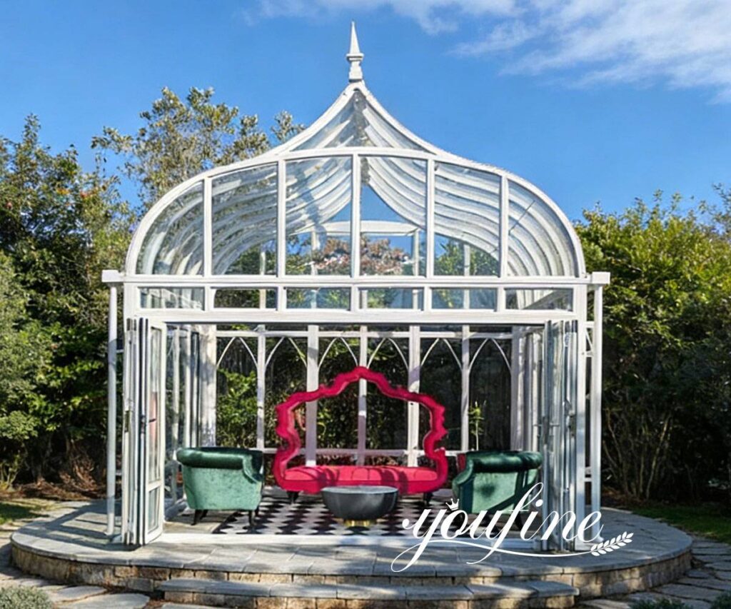 white iron sunroom