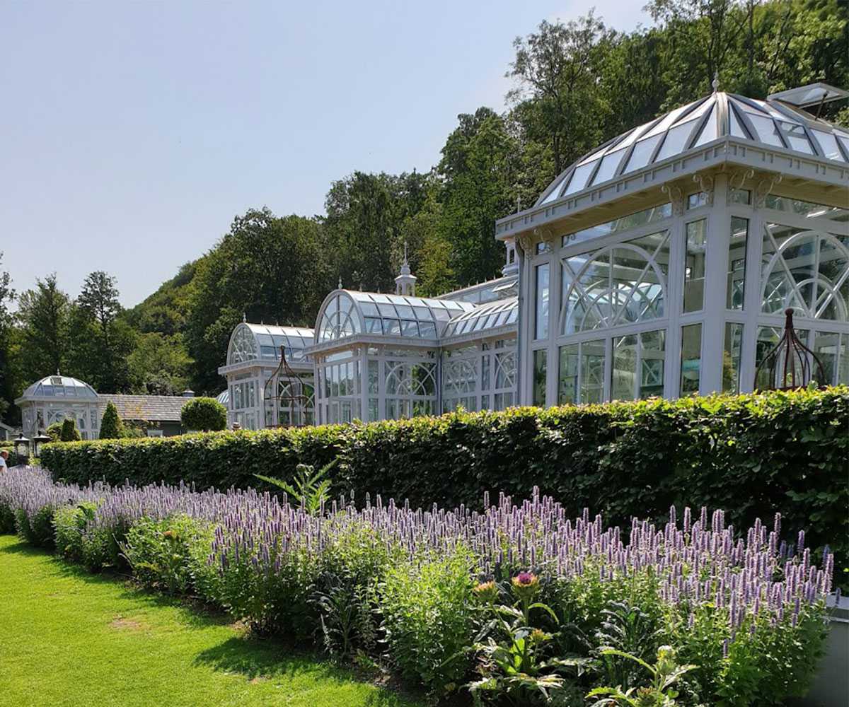 wrought iron modern style conservatory