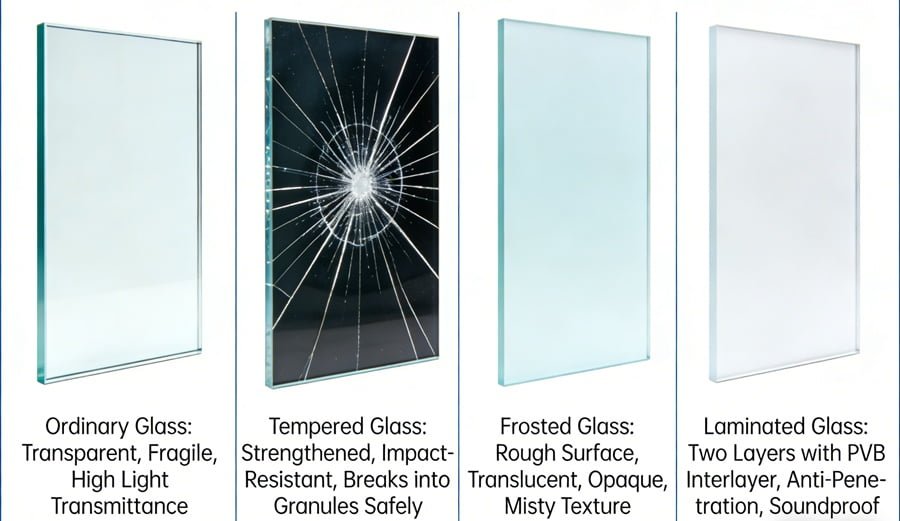 different type of glass