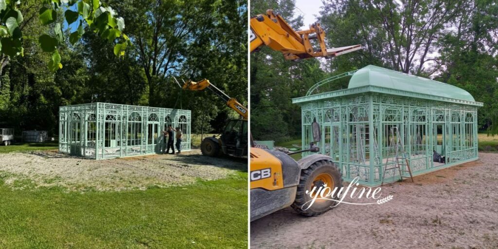 Feedback on the installation of the rooftop pavilion at YouFine French Castle