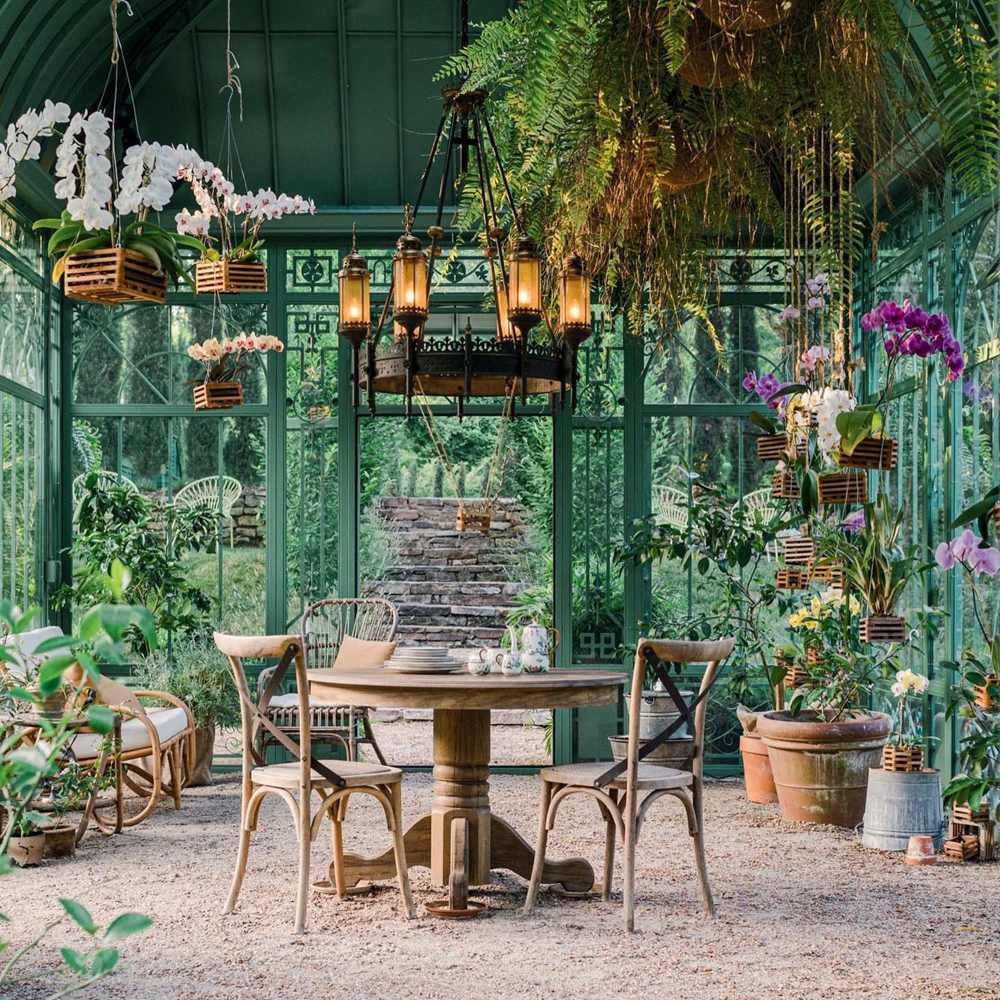 interior of greenhouse