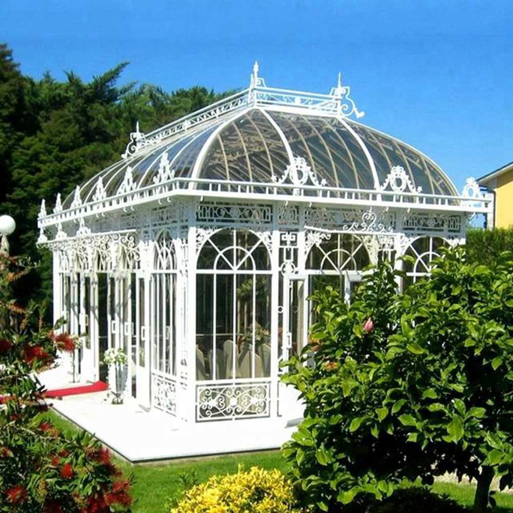 white victorian greenhouse