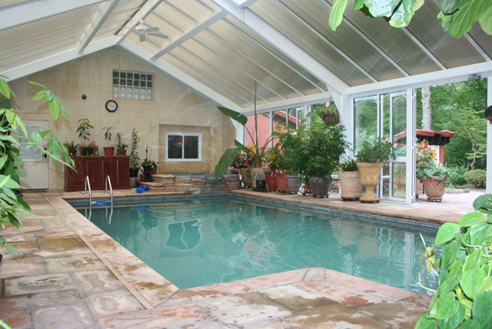Indoor pool enclosures