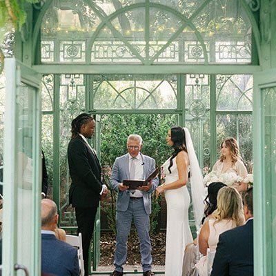 Vow Ceremony under Iron Conservatory