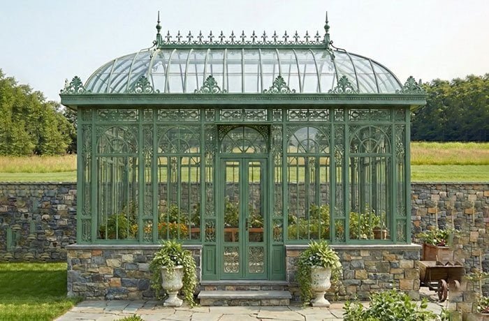 Brick base greenhouse