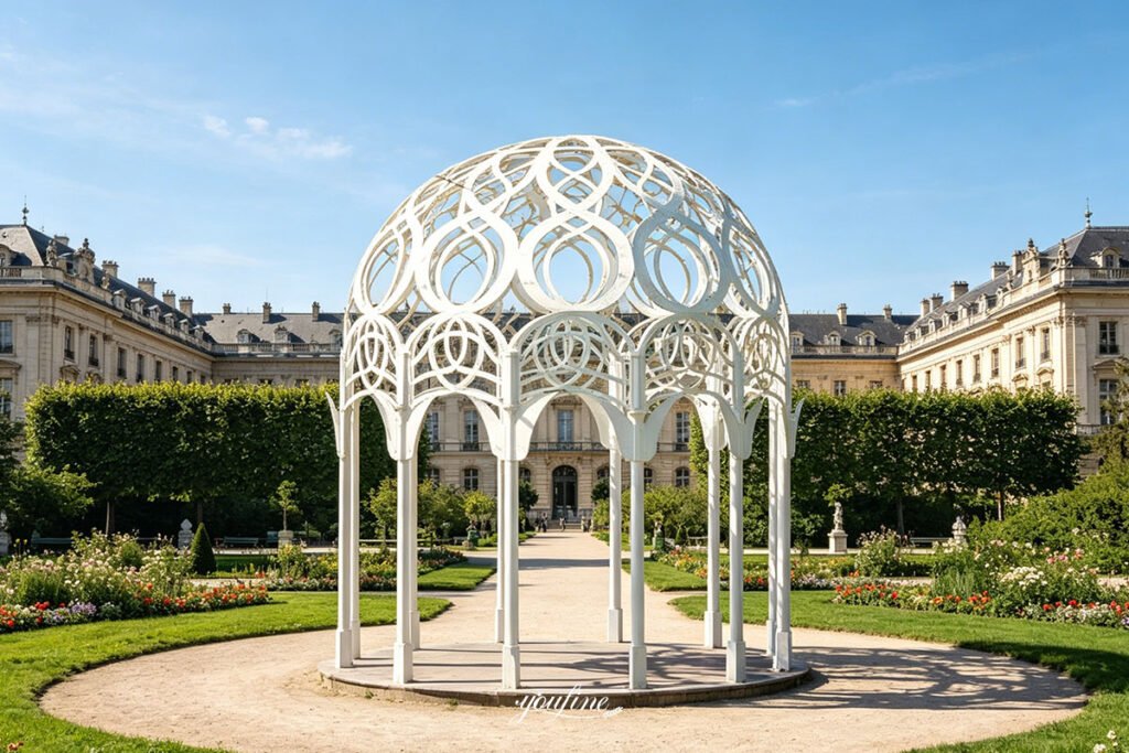 white garden gazebo