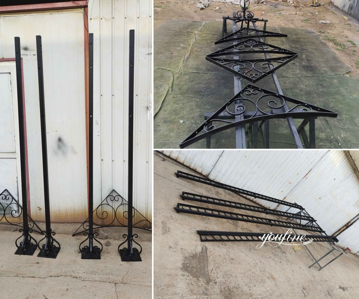 black metal garden gazebo fabrication