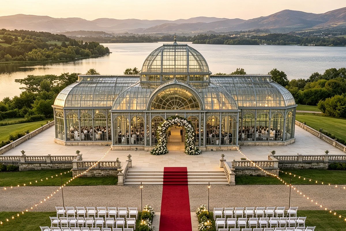 glass conservatory for wedding